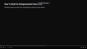 07182017-VIDEO SS_How to Build an Entrepreneurial Community