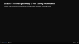 12042017-VIDEO SS_You Must Spend Your Seed Capital Wisely or Risk Starving Down the Road
