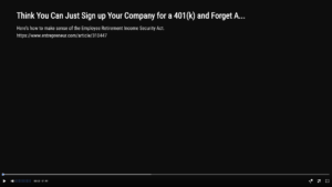 03262108-VIDEO SS_Think You Can Just Sign up Your Company for a 401(k) and Forget About It? Think Again.